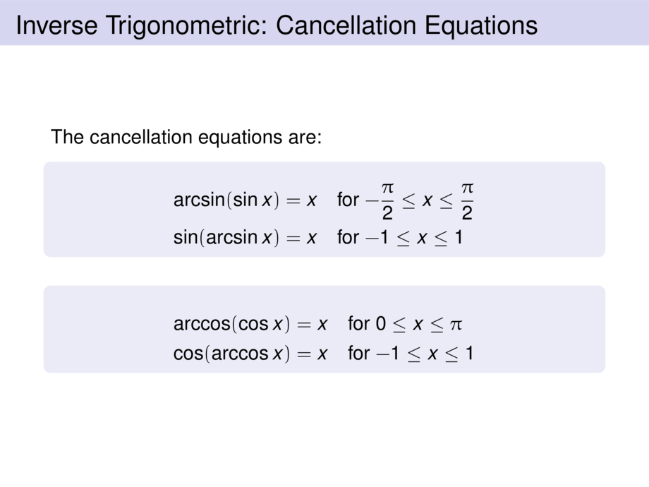 Arcsin sinx 